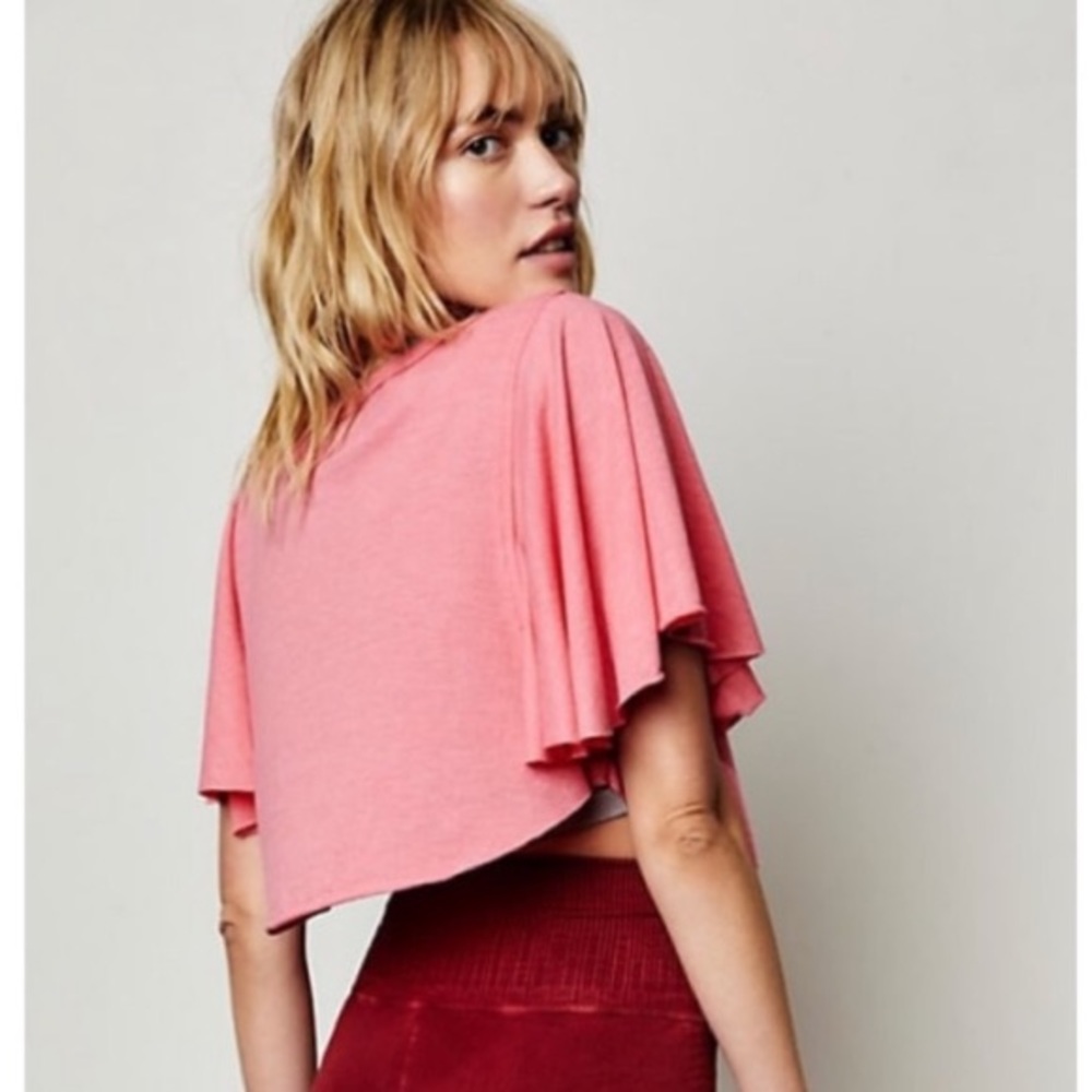 🌸 Free People Sweet Thing Flowy Sleeve Crop T 🦋